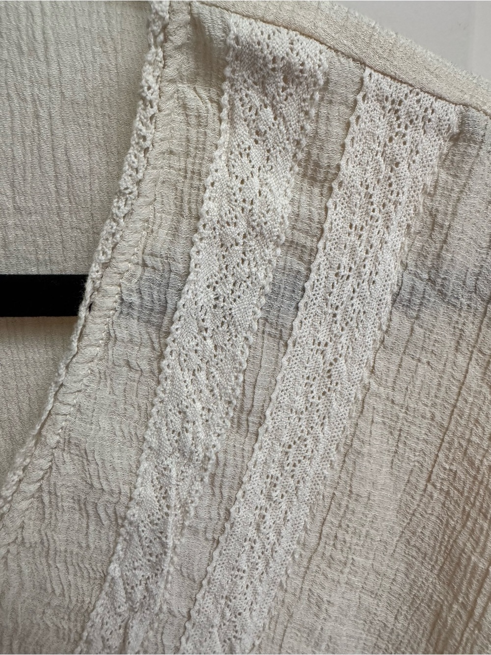 All in Favor Cream V-Neck Peplum Blouse - Picture 4 of 6